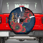 Carlton Blues ANZAC Personalised Spare Tire Cover Lest We Forget Poppy Camo