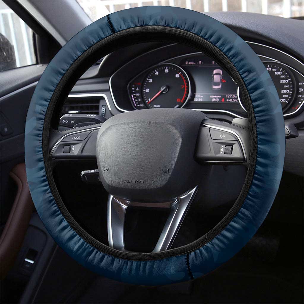 Carlton Blues ANZAC Steering Wheel Cover Lest We Forget Poppy Camo