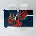 Carlton Blues ANZAC Personalised Tablecloth Lest We Forget Poppy Camo
