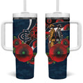 Carlton Blues ANZAC Personalised Tumbler With Handle Lest We Forget Poppy Camo