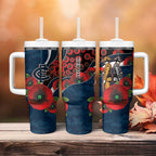 Carlton Blues ANZAC Personalised Tumbler With Handle Lest We Forget Poppy Camo