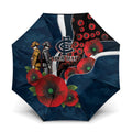 Carlton Blues ANZAC Personalised Umbrella Lest We Forget Poppy Camo