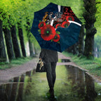 Carlton Blues ANZAC Personalised Umbrella Lest We Forget Poppy Camo