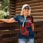 Carlton Blues ANZAC Personalised Women Polo Shirt Lest We Forget Poppy Camo