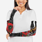 Collingwood Magpies ANZAC Personalised Arm Sleeves Lest We Forget Poppy Camo