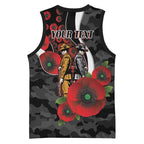 Collingwood Magpies ANZAC Personalised Basketball Jersey Lest We Forget Poppy Camo