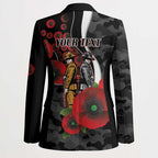 Collingwood Magpies ANZAC Personalised Blazer Lest We Forget Poppy Camo