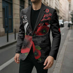 Collingwood Magpies ANZAC Personalised Blazer Lest We Forget Poppy Camo