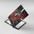Collingwood Magpies ANZAC Personalised Canvas Wall Art Lest We Forget Poppy Camo