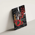 Collingwood Magpies ANZAC Personalised Canvas Wall Art Lest We Forget Poppy Camo