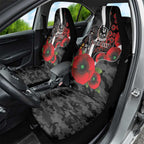 Collingwood Magpies ANZAC Personalised Car Seat Cover Lest We Forget Poppy Camo