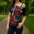 Collingwood Magpies ANZAC Personalised Cross Shoulder Shirt Lest We Forget Poppy Camo