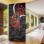 Collingwood Magpies ANZAC Personalised Door Cover Lest We Forget Poppy Camo