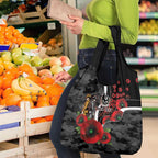 Collingwood Magpies ANZAC Personalised Grocery Bag Lest We Forget Poppy Camo