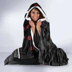 Collingwood Magpies ANZAC Personalised Hooded Blanket Lest We Forget Poppy Camo