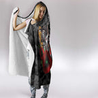 Collingwood Magpies ANZAC Personalised Hooded Blanket Lest We Forget Poppy Camo