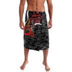 Collingwood Magpies ANZAC Personalised Lavalava Lest We Forget Poppy Camo