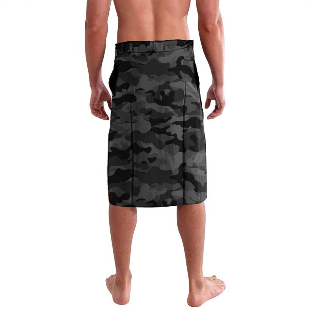 Collingwood Magpies ANZAC Personalised Lavalava Lest We Forget Poppy Camo