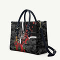 Collingwood Magpies ANZAC Personalised Leather Bag Lest We Forget Poppy Camo