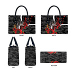 Collingwood Magpies ANZAC Personalised Leather Bag Lest We Forget Poppy Camo