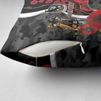Collingwood Magpies ANZAC Personalised Pillow Cover Lest We Forget Poppy Camo
