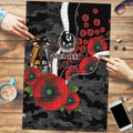 Collingwood Magpies ANZAC Personalised Puzzle Lest We Forget Poppy Camo