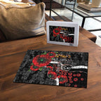 Collingwood Magpies ANZAC Personalised Puzzle Lest We Forget Poppy Camo