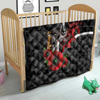 Collingwood Magpies ANZAC Personalised Quilt Lest We Forget Poppy Camo