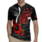Collingwood Magpies ANZAC Personalised Rugby Jersey Lest We Forget Poppy Camo