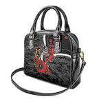 Collingwood Magpies ANZAC Personalised Shoulder Handbag Lest We Forget Poppy Camo