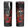 Collingwood Magpies ANZAC Personalised Skinny Tumbler Lest We Forget Poppy Camo