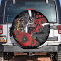 Collingwood Magpies ANZAC Personalised Spare Tire Cover Lest We Forget Poppy Camo