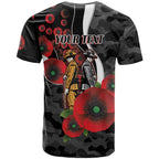 Collingwood Magpies ANZAC Personalised T Shirt Lest We Forget Poppy Camo