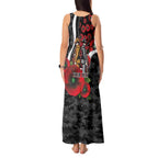 Collingwood Magpies ANZAC Personalised Tank Maxi Dress Lest We Forget Poppy Camo