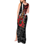 Collingwood Magpies ANZAC Personalised Tank Maxi Dress Lest We Forget Poppy Camo