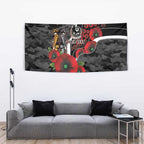 Collingwood Magpies ANZAC Personalised Tapestry Lest We Forget Poppy Camo