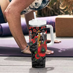 Collingwood Magpies ANZAC Personalised Tumbler With Handle Lest We Forget Poppy Camo