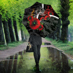 Collingwood Magpies ANZAC Personalised Umbrella Lest We Forget Poppy Camo