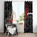 Collingwood Magpies ANZAC Personalised Window Curtain Lest We Forget Poppy Camo
