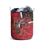 Essendon Bombers ANZAC Personalised Laundry Basket Lest We Forget Poppy Camo
