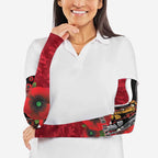 Essendon Bombers ANZAC Personalised Arm Sleeves Lest We Forget Poppy Camo