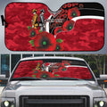 Essendon Bombers ANZAC Personalised Auto Sun Shade Lest We Forget Poppy Camo