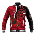 Essendon Bombers ANZAC Personalised Baseball Jacket Lest We Forget Poppy Camo