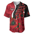 Essendon Bombers ANZAC Personalised Baseball Jersey Lest We Forget Poppy Camo