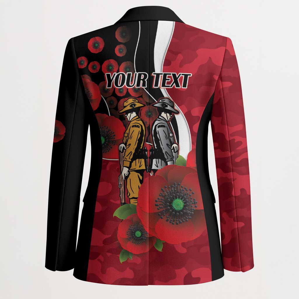 Essendon Bombers ANZAC Personalised Blazer Lest We Forget Poppy Camo