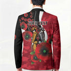 Essendon Bombers ANZAC Personalised Blazer Lest We Forget Poppy Camo