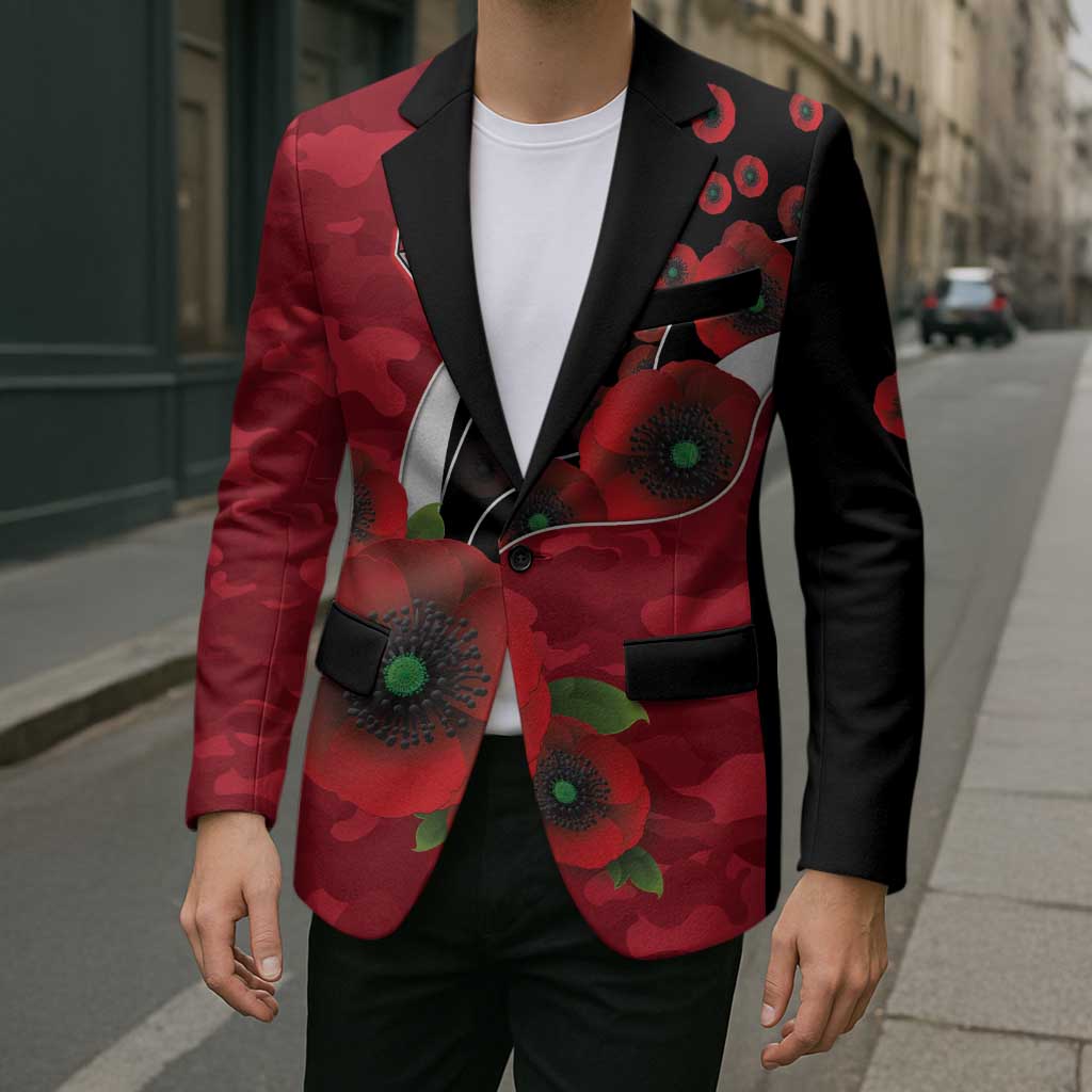 Essendon Bombers ANZAC Personalised Blazer Lest We Forget Poppy Camo