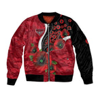 Essendon Bombers ANZAC Personalised Bomber Jacket Lest We Forget Poppy Camo