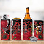 Essendon Bombers ANZAC Personalised 4 in 1 Can Cooler Tumbler Lest We Forget Poppy Camo