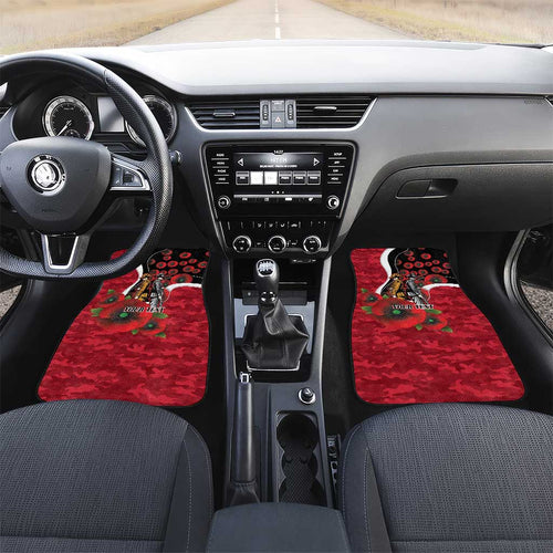 Essendon Bombers ANZAC Personalised Car Mats Lest We Forget Poppy Camo